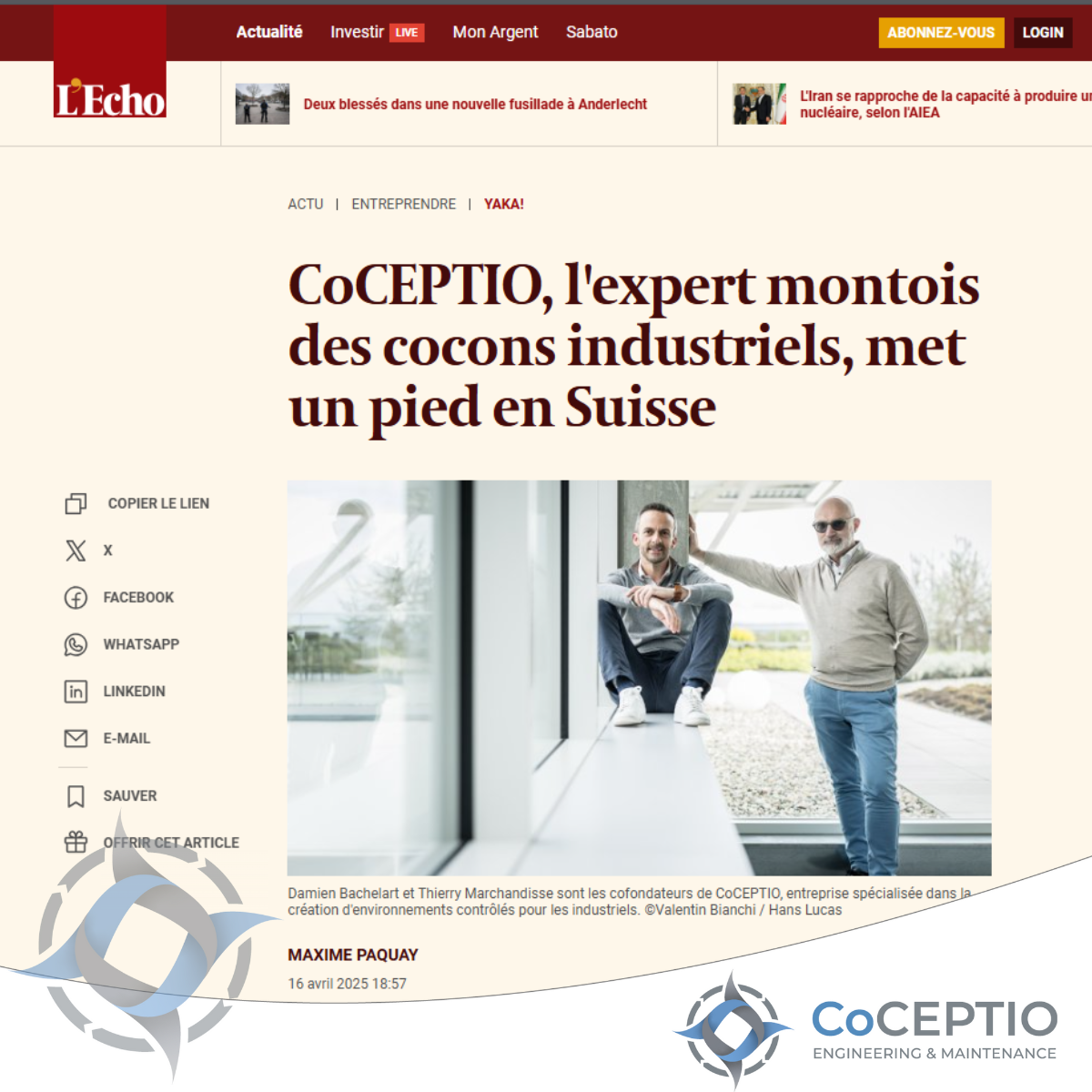 CoCEPTIO dans l’Echo